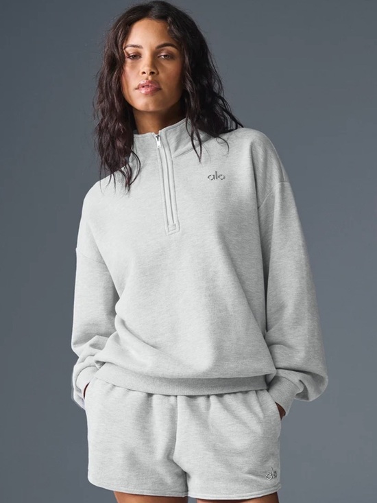 ALO Yoga Tops - Alo Yoga Accolade 1/4 Zip Pullover Sweatshirt size S Athletic Heather Grey